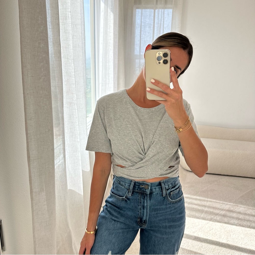 Aerie Cropped Wrapback Tee